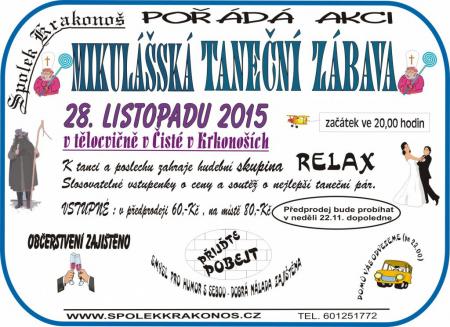 Mikulášská taneční zábava 2015 