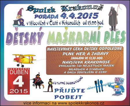 Černý Důl - Dětský maškarní ples 4.4.2015