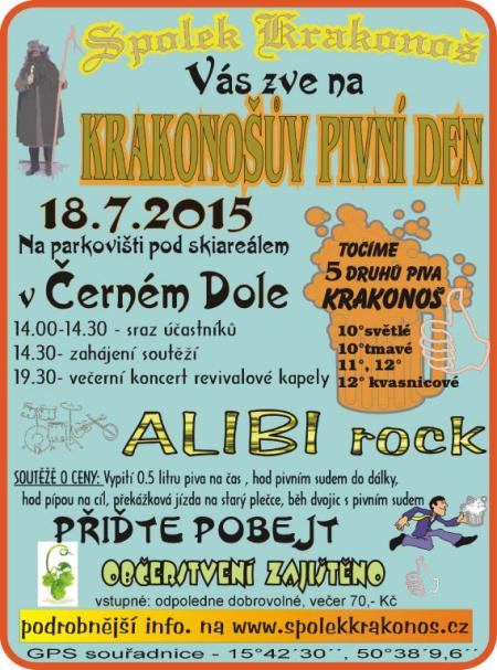 Krakonošův pivní den Černý Důl 18.7.2015