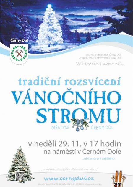 Vánoční strom Černý Důl 2015